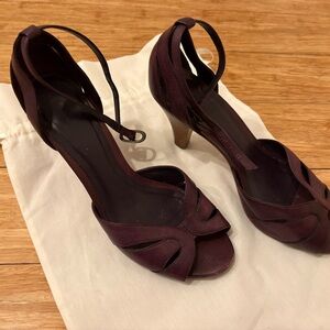 Comptoir Des Cotonniers Plum Open-Toe Ankle-Strap Heels